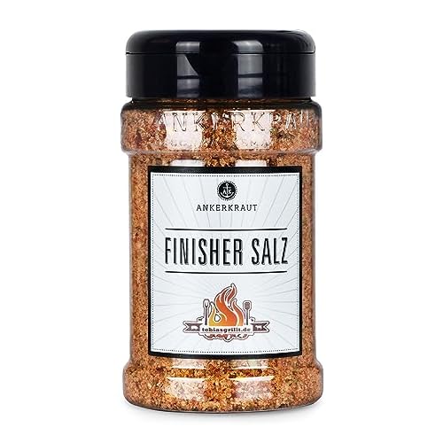 Ankerkraut Finisher Salz, BBQ-Gewürzmischung zum Kochen und Grillen, entwickelt mit tobiasgrillt, 190g im Streuer