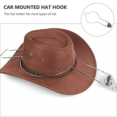 Vosarea 2Pcs Car Mounted Hat Racks Cowboy Hat Holder Auto Car Hat Hanging Rack Holder Hat Organizer Stand For Truck Car Accessories #TOP4