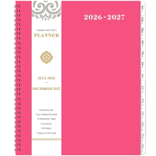 2026-2027 Monthly Planner - JUL 2026 - DEC 2027 Monthly