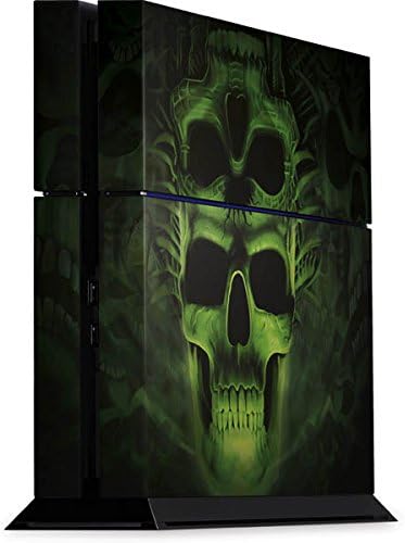 Skinit Decal Gaming Skin for PS4 Console - Officially Licensed Liquid Blue Green Skulls Design