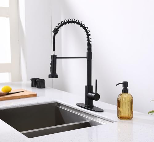 Image of 16 OZ Amber Glass Soap Dispenser, Amber Stripe Bathroom Hand Soap Dispensers with Stainless Steel Matte Black Pump,Brown Glass Kitchen Hand Soap Dispenser with Matte Black Pump