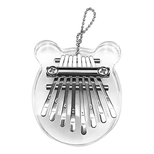 Duim Piano, Kalimba 8 Sleutels Crystal Vinger Duim Piano Acryl Crystal Bear Vorm Mini Piano Muziekinstrumenten…