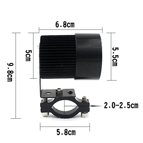 LEORX 20W LED Motorcycle Headlight Super Bright Front Lamp 12V-85V Waterproof Light for E Bike Scooter Mini Motorcycle and Electric Bicycle