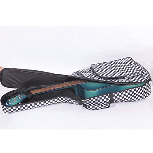 SECOLI Sac à dos professionnel pour guitare acoustique, portable, durable, noir et blanc, en maille, souple, housse épaisse, imperméable, facile à transporter, noir/blanc, 107x41x13cm - Les Beatles, Paul McCartney, John Lennon, RIngo Starr, George Harrison SECOLI Sac à dos professionnel pour guitare acoustique, portable, durable, noir et blanc, en maille, souple, housse épaisse, imperméable, facile à transporter, noir/blanc, 107x41x13cm – Image 5