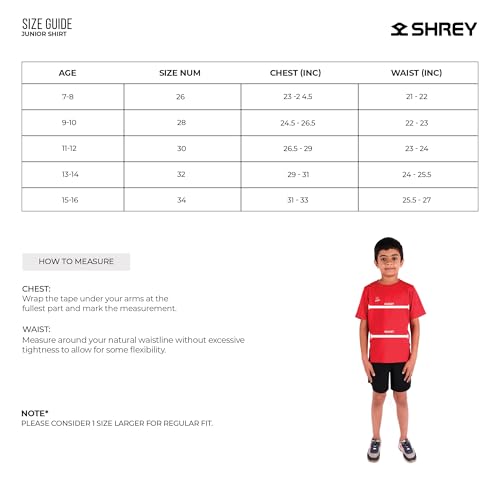 Image of SHREY Cricket Match T-Shirt Short Sleeve - Junior
