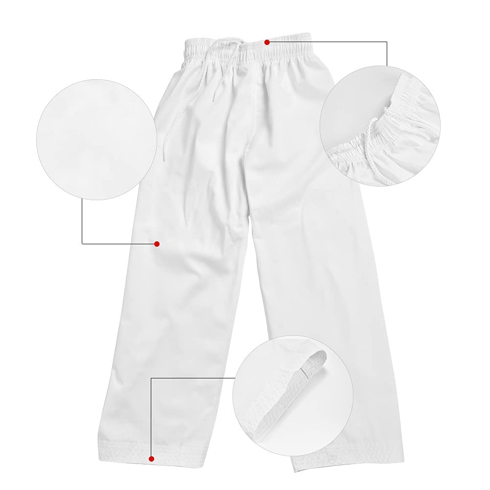 Niños Uniforme de Taekwondo Algodón Completo Artes Marciales Ropa Deportiva Karate (120)
