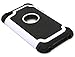 iPod Touch 4 Case, Bastex Hybrid Slim Fit Black Rubber Silicone Cover Hard Plastic White & Black Shock Case for Apple iPod Touch 4, 4th Generation