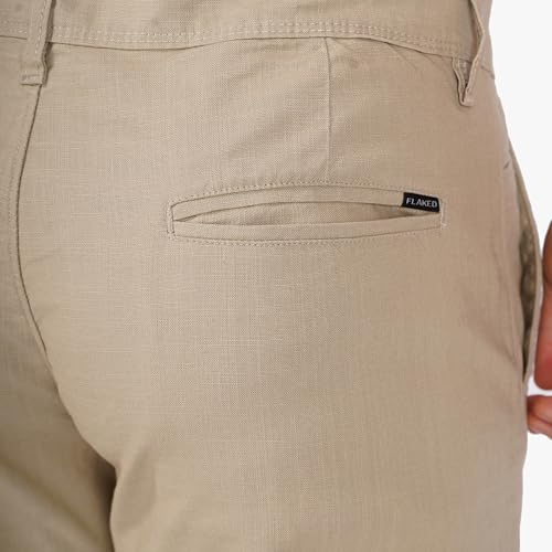 Image of Men's Regular Fit Linen Trousers | Slim Fit Lightweight Casual Pants | Stylish Dress Pants for Office or Travel | Premium Luxury Linen Trouser Pant with Breathable Comfort