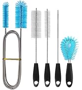 Suseg Double-Headed Two Way Nylon Cleaning Brush Drain Brush Flexible Hose 65.7 inches and 4 pcs ...
