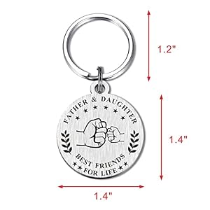 Fathers Day Gift for Dad from Daughter Ill Always Be Your Little Girl Dad Keychain Father and Daughter Best Friend for Life