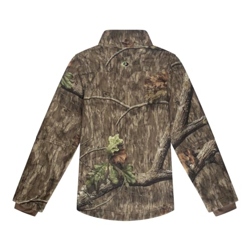 Image of Mossy Oak Sherpa Fleece Lined Camo Hunting Jacket for Men