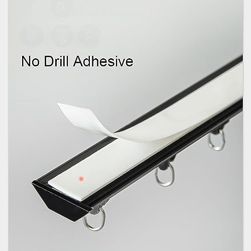 Rail de rideau de plafond blanc réglable pour douche et dressing modulable