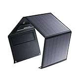 AUSGANG: Das 40-W-Solarpanel verfügt über einen DC-Anschluss 5,5 x 2,1 mm und einen USB-QC-Anschluss 5 V / 3 A, 9 V / 2 A, 12 V / 1,5 A und wird mit 10-in-1-Adaptern geliefert, die mit den meisten Kraftwerken kompatibel sind.