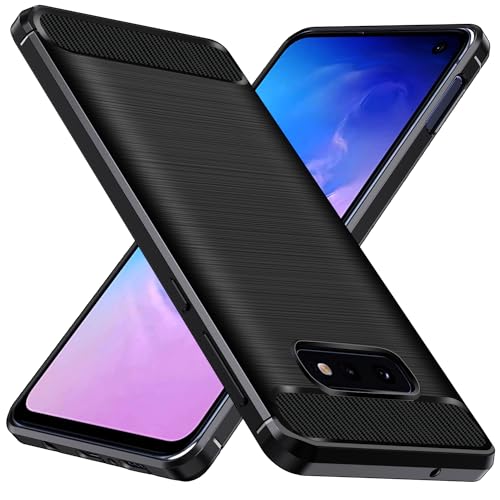 ivoler Silikon Hülle für Samsung Galaxy S10e / S10 e, [Militärischer Schutz] Stoßfest Handyhülle, Dünne Weiche Flexible TPU Kratzfest Schutzhülle Anti-Fingerabdruck Hülle Cover, Schwarz