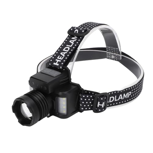 Lampe frontale LED rechargeable type C 30W avec capteur intelligent pour randonnée