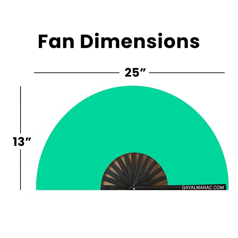 PandaTak Large Funny Folding Handheld Fans: 13-inch Bamboo Rave Fan, Foldable and Perfect for Gay Parties, EDM Festivals and Ravers (Do You Have Any?)