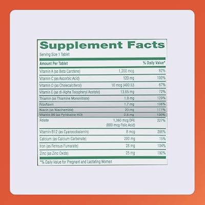Rugby Prenatal Vitamins - Multiple Vitamin and Mineral Supplement - 100 Tablets (3 Pack)