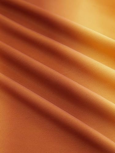 Image of CIDER Miami Sunset Vacation Mesh Asymmetrical Neck Ombre Midi Dress
