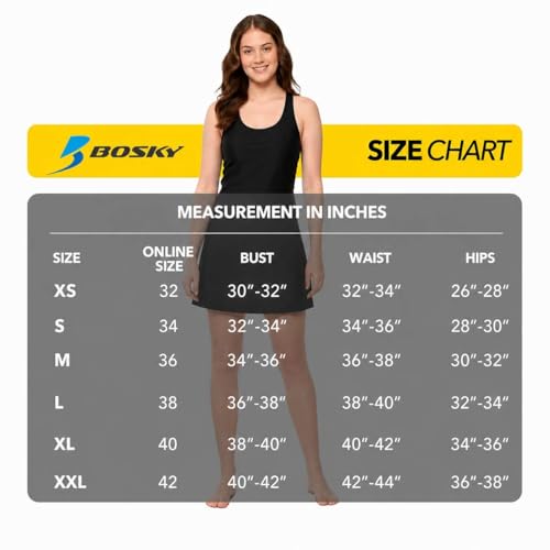 Image of BOSKY Women's Padded One Piece Swimsuit, Criss Cross Back, UPF 50+