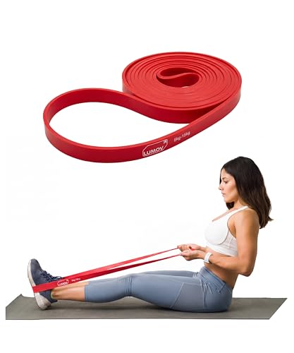 Image of Resistance Band for Workout & Stretching, Exercise Band for Men & Women, Thera Band for Yoga, Pilates, Gym, Home Workout & Fitness Training, Latex Band for Strength, Toning & Flexibility,Red(5-15Kg)