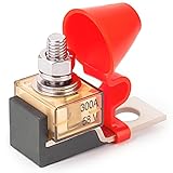 Scelrin MRBF Terminal Fuse Block 300A, Marine Rated Battery Fuse 58V DC Max IP66 Waterproof Protect Circuit of Charging Piles RV Car Cruise Cranes (300A)