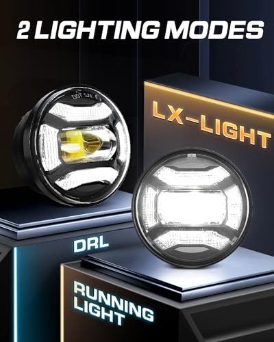 Image of DOT Approved 1200% Bright 180W 7'' Motorcycles LED Headlight with 4.5'' LED Passing lights Compatible with Road King Road Glide Street Glide Electra Glide Ultra Limited Trike Heritage Softail Fat Boy