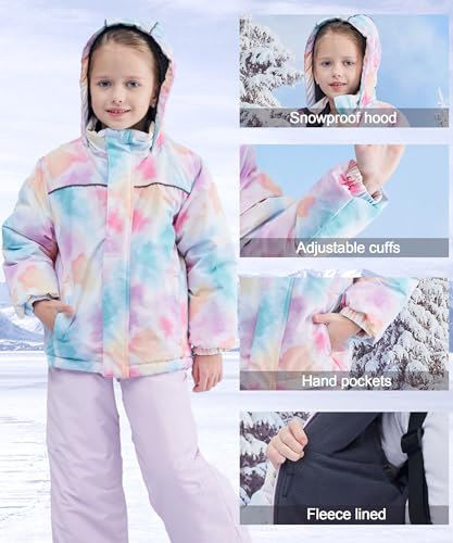Image of Hiheart Boys Girls Winter Ski Jacket & Pants Set 2-Piece Snowsuit