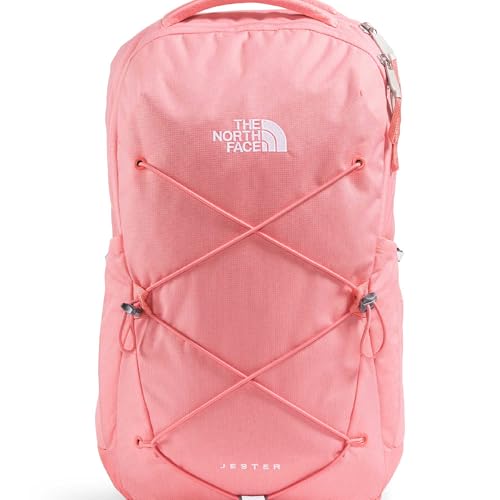 Image of The North Face Women's Jester Everyday Laptop Backpack - Commuter Travel Bag, Laptop Sleeve, Water-Repellent, Coral Crush Light Heather /Coral Crush, One Size