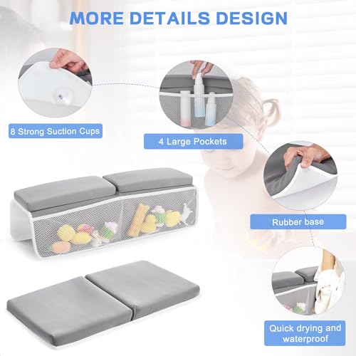image for JOY ANAN Baby Bath Kneeler and Elbow Rest Pad Set, Bathtub Kneeling Pa