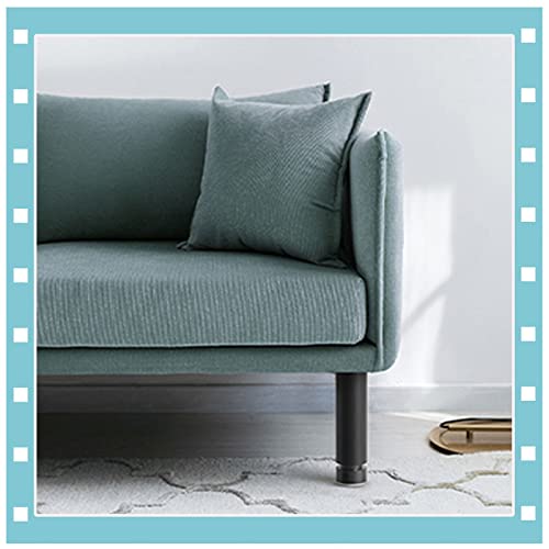 Patas de metal para muebles de salón: pack de 4 soportes negros regulables de alta resistencia 6