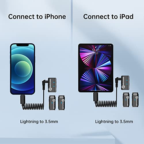 Hollyland Lark M1(1Tx+1Rx) Wireless Lavalier Microphone Lapel Mic Bundle With Mfi Certified Lightning To 3.5Mm Adapter #TOP1