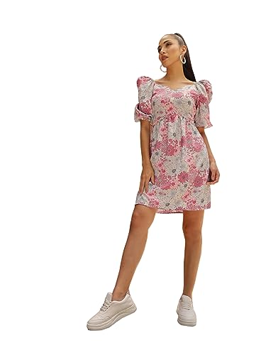 Image of OOMPH! Women's Crepe Fit and Flare Knee-Length Dress