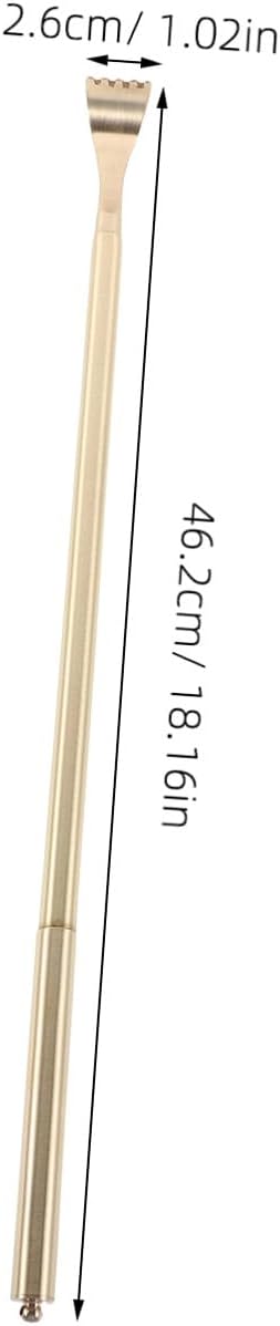 Portable Pure Copper Back Scratcher with Ergonomic Round Rod for Itch Relief Winter Use Lightweight Massager Tool for Women and Elderly Travel