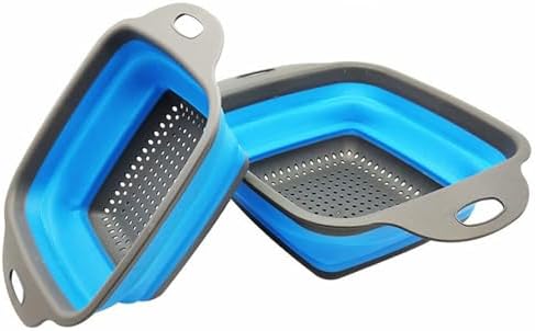 2 PCS Collapsible Colander, Collapsible Strainers for Kitchen, 11...