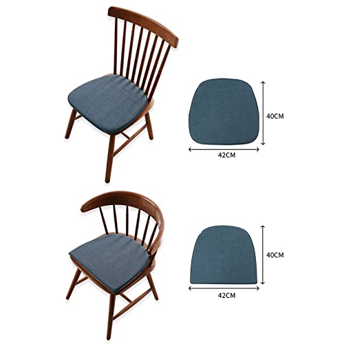 Almohadillas para silla U-Sd de lino y algodón: alfombrilla suave de alta calidad con lazos gris 8