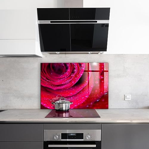 Cuisine décoration murale avec le panneau autocollant rose Wallfluent
