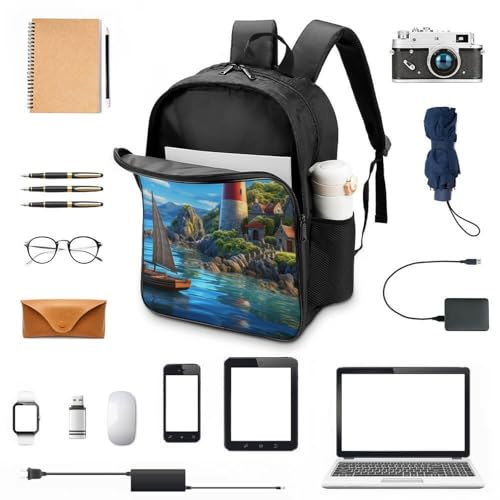 Mochila infantil de gran capacidad Lighthouse para evitar la humedad en libros de primaria 4