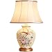 SDFDSSR Lámpara De Cabecera De Dormitorio Lámpara De Mesa De Cerámica Oriental Crema Grande para Sala De Estar Lámpara De Mesa De Cerámica Esmaltada Moderna Lámpara De Mesa China De Estudio