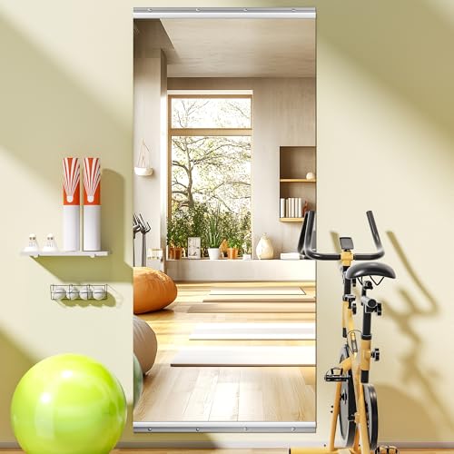 Oversized 71x32 Wall-Mounted Fitness Mirror with Kit