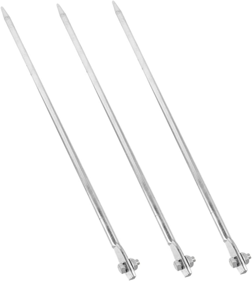 NUOBESTY 3pcs Galvanized Grounding Rods for Electrical Protection Durable Grounding Devices for Home Office Outdoor Use Easy Installation User Friendly Design