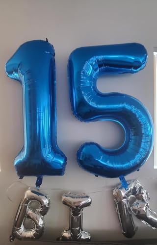 Image of Number Balloons 27 Balloon 40 inch Dark Blue for 27 Birthday Decoration | Saturated Color, Large 40 in, With Inflation Straw & Hanging Hole, Great for Men's Party, Back-To-School Season, Pool Party
