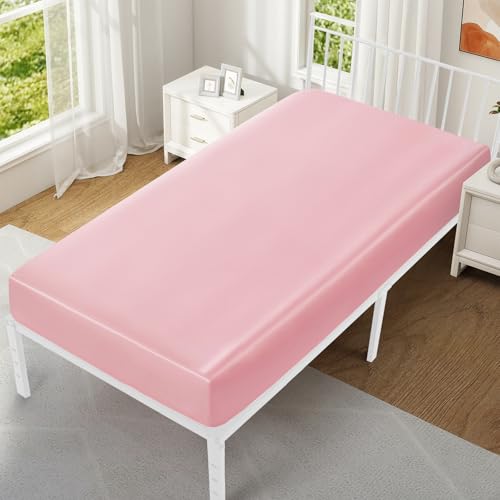 VACVELT Cot Fitted Sheet 31x75 Inch 10-Inch Pocket Pink