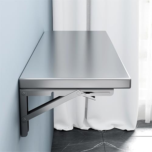 Table pliante murale en acier inoxydable 40x30 cm pour cuisine et bureau