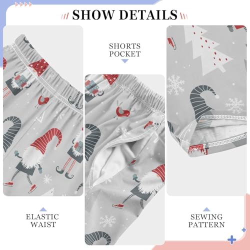 Boys' Pants Christmas Gnome Tree Long Bottoms Jogger Pants Elastic Waist Trousers with Pockets S-XL4