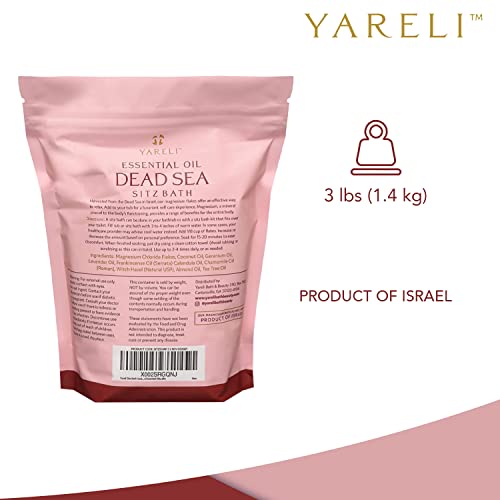 Yareli Sitz Bath Soak For Postpartum Recovery And Hemorrhoid Relief, With Dead Sea Magnesium Bath Salt Flakes And Essential Oils, 3Lbs #TOP6