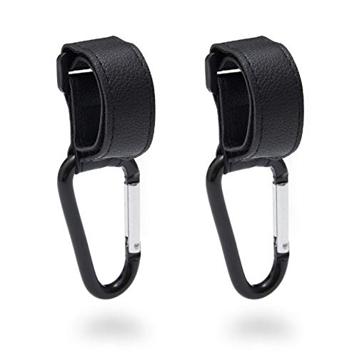 Stroller Hooks by Luv Your Baby, Heavy-Duty Aluminum Alloy Carabiner Clips for Strollers