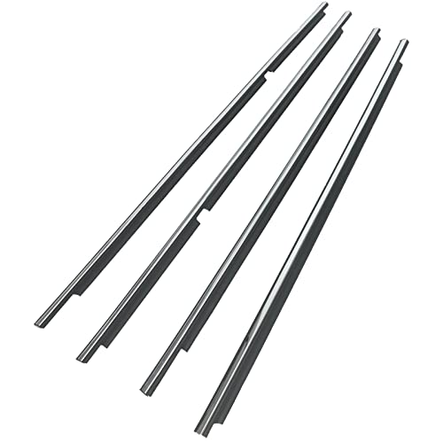 GLOSSY AUTO PARTS Front Rear Door Belt Moulding Replacement for Toyota Land Cruiser Lexus LX470 1998-2007 75710-60061 75720-60061