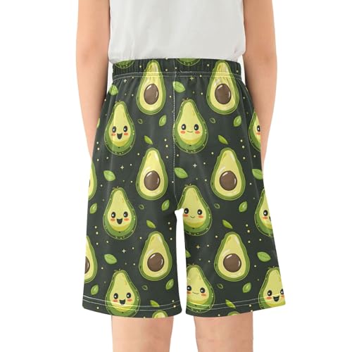 Cartoon Avacado Smile Short Pajama Pants Bottoms Soft Sleepwear with Pockets2