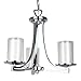 Dvi Dvp9023Bn-Op 3 Light Essex Convertible Chandelier Semi Flush, 20" x 57", Nickel
