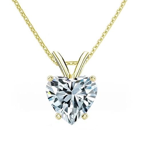 The Diamond Spot 0.75ct Heart Pendant in Yellow Gold